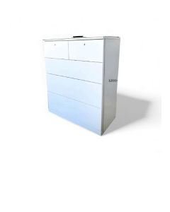 5 DRW CHEST OF DRAWER-GLOSSY GREY C-271-4DRW