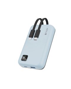 MAZER POWER CHARGE LINK 10000MAH POWERBANK W/CABLES - BLUE M-EGLINK10.0TRIO-PB