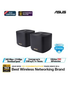ASUS AX3000 ZENFWIFI MESH XD5-ZENWIFI(2-PK)-BLK