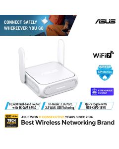 ASUS BE3600 WIFI-7 DUAL BAND TRAVEL ROUTER RT-BE58 GO