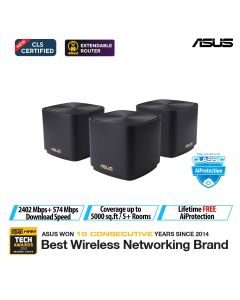 ASUS AX3000 ZENFWIFI MESH XD5-ZENWIFI(3-PK)-BLK