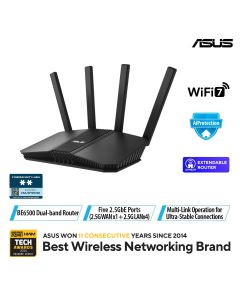 ASUS BE6500 WIFI 7 DUAL BAND ROUTER 2.5G RT-BE82U