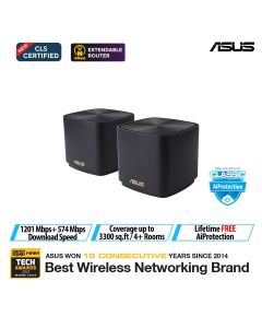 ASUS AX1800 ZENWIFI MESH XD4S-ZENWIFI(2-PK)-BLK