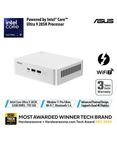 ASUS NUC 15 PRO+ SLIM Intel Core Ultra 9 285H 32GB RAM 1TB SSD WIN 11 PRO 3YRS RNUC15CRSU9084C3