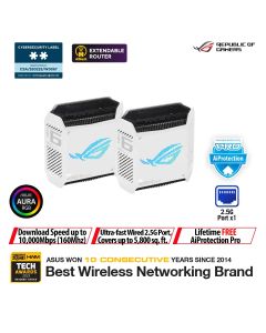 ASUS AX10000 ZENFWIFI MESH GT6-ZENWIFI(2-PK)-WHT