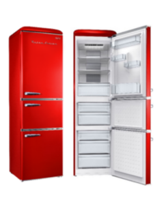 EUROPACE 3 DOOR FRIDGE ER7256W-RED