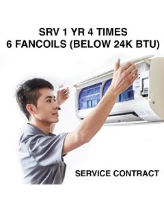 SERVICE CONTRACT SRV 1 YR 4 TIMES - 6 FANCOILS (BELOW 24K BTU)