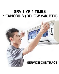 SERVICE CONTRACT SRV 1 YR 4 TIMES - 7 FANCOILS (BELOW 24K BTU)