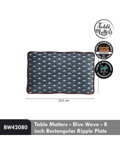 BLUE WAVE RECT RIPPLE PLATE BW42080-8INCH