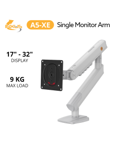 North Bayou Single Screen|9KG Max|17-32" Monitor Arm A5-XE - WHITE