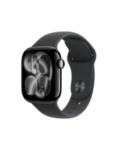 APPLE WATCH SERIES 11 GPS 42MM JET BLACK ALUMINIUM CASE WITH BLACK SPORT BAND - S/M MEQT4X/A