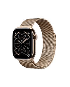 APPLE WATCH SERIES 11 GPS + CELLULAR 42MM GOLD TITANIUM CASE WITH GOLD MILANESE LOOP MF8Y4X/A
