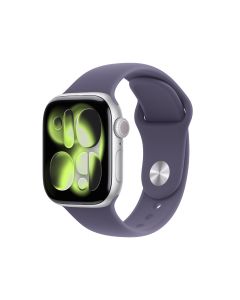 APPLE WATCH SERIES 11 GPS + CELLULAR 42MM SILVER ALUMINIUM CASE WITH PURPLE FOG SPORT BAND - M/L MF8J4X/A