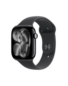 APPLE WATCH SERIES 11 GPS 46MM JET BLACK ALUMINIUM CASE WITH BLACK SPORT BAND - M/L MEUX4X/A