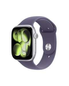 APPLE WATCH SERIES 11 GPS + CELLULAR 46MM SILVER ALUMINIUM CASE WITH PURPLE FOG SPORT BAND - M/L MFCR4X/A
