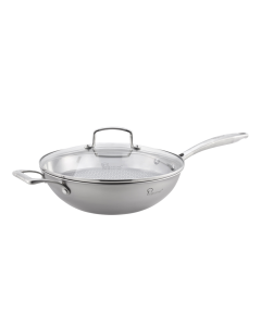 LA GOURMET WOK W/GLASS LID 28CM LGGC370372