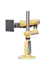 North Bayou Single Screen | 20KG |32-60" Monitor Arm With RGB Light D8 - YELLOW