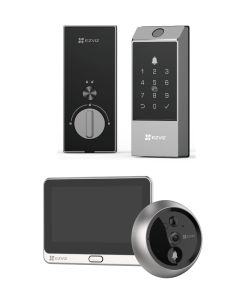 DEADBOLT LOCK + PEEPHOLE DRBEL EZVIZ BUNDLE DL04 PRO + DP2 2K