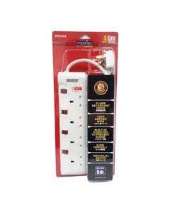 MORRIES 4WAY EXTENSION CORD 6M MS3244(6M)