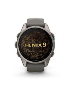 Garmin fēnix 9 Dark Gray 43mm Titanium with Pebble Gray Silicone Band GM-010-04761-15