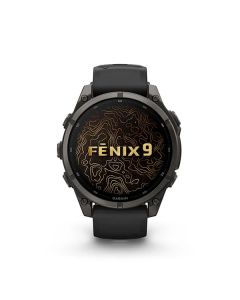 Garmin fēnix 9 Black 47mm Carbon Gray DLC Titanium with Black Silicone Band GM-010-04762-15