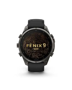 Garmin fēnix 9 Pro AMOLED Black 47mm Carbon Gray DLC Titanium with Black/Pebble Gray Silicone Band GM-010-04336-67