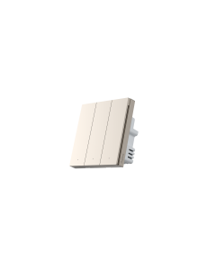 AQARA SMART WALL SWITCH H1 PRO (WITHOUT NEUTRAL, TRIPLE ROCKER) GOLD QBKG29LM-GOLD