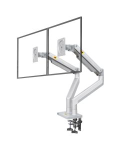 NORTH BAYOU MONITOR ARM G32 - WHITE/SLIVER (DUAL)