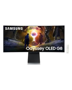 SAMSUNG 34" ODYSSEY G8 OLED UWQHD CURVED GAMING MONITOR LS34DG850SEXXS - C