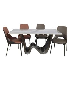 ICONIC + HANNA 5PC DINING SET DT188 + DC255 (1+4)