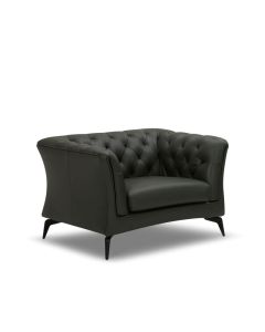 CAMPAGNE WIDE GENUINE LEATHER ARM CHAIR LAN-1180-WAX-1S
