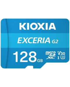 KIOXIA EXCERIA G2 128GB MICROSD W ADP LMEX2L128GG2