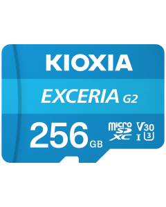 KIOXIA EXCERIA G2 256GB MICROSD W ADP LMEX2L256GG2