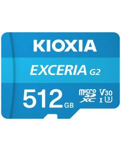 KIOXIA EXCERIA G2 512GB MICROSD W ADP LMEX2L512GG2