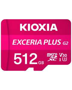 KIOXIA EXCERIA PLUS G2 512GB MICROSD W ADP LMPL2M512GG2