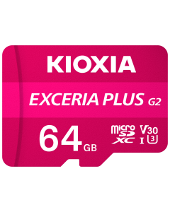 KIOXIA EXCERIA PLUS G2 64GB MICROSD W ADP LMPL2M064GG2