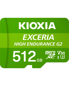 KIOXIA HIGH ENDURANCE G2 512GB MICROSD W ADP LMHE2G512GG2
