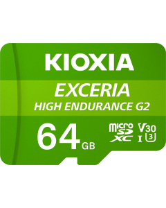 KIOXIA HIGH ENDURANCE G2 64GB MICROSD W ADP LMHE2G064GG2