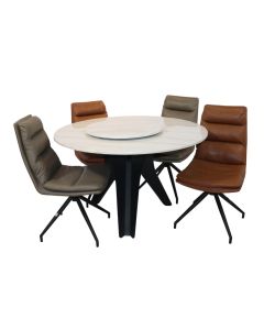 KIRUNA + MALMO 5PC DINING SET DT CT 8011 + DC 6000 (1+4)