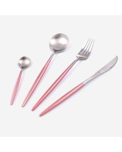 PORTUGESE 4PCS SS CUTLERY SET KN-6132-PINK