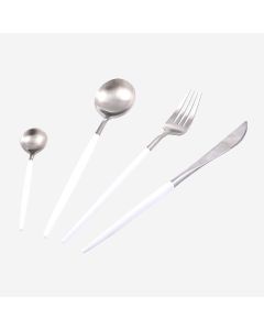 PORTUGESE 4PCS SS CUTLERY SET KN-6132-WHITE
