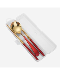 WALTZ 2PC PORTABLE CUTLERY SET KN-6135-RED