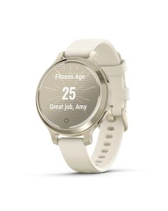 GARMIN LILY 2 ACTIVE SMARTWATCH LUNAR GOLD W/ BONE SILICONE BAND GM-010-02891-50