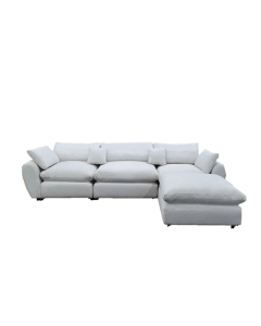 SUPREMO 3 SEATER W OTTOMAN MODULAR SOFA-FAB NCS1000-1A +1B+1C+SL W LUMBAR-FAB