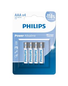 PHILIPS ALKALINE BATTERY LR03P4B/40-4XAAA