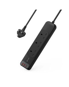 MAZER 2M EXTENSION SOCKET - 4PORT M-PS200-470-BK