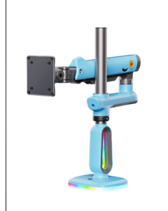 North Bayou Single Screen | 20KG |32-60" Monitor Arm With RGB Light M9 - BLUE