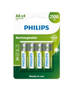 PHILIPS RECHARGEABLE BATTERY R6B4RTU210/40-2XAA-2100MAH