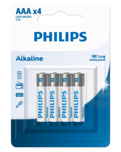 PHILIPS ENTRY ALKALINE BATTERY LR03A4B/40-4XAAA