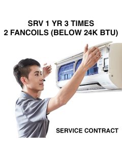 SERVICE CONTRACT SRV 1 YR 3 TIMES - 2 FANCOILS (BELOW 24K BTU)